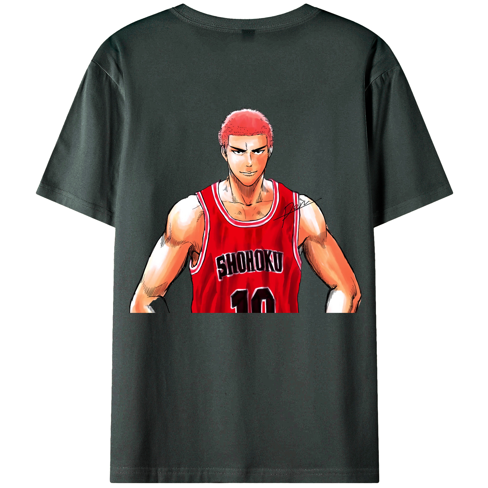 （画像用） SLAM DUNK／スラムダンク 綿100％ メンズ半袖Tシャツ（バックプリント） 通気性